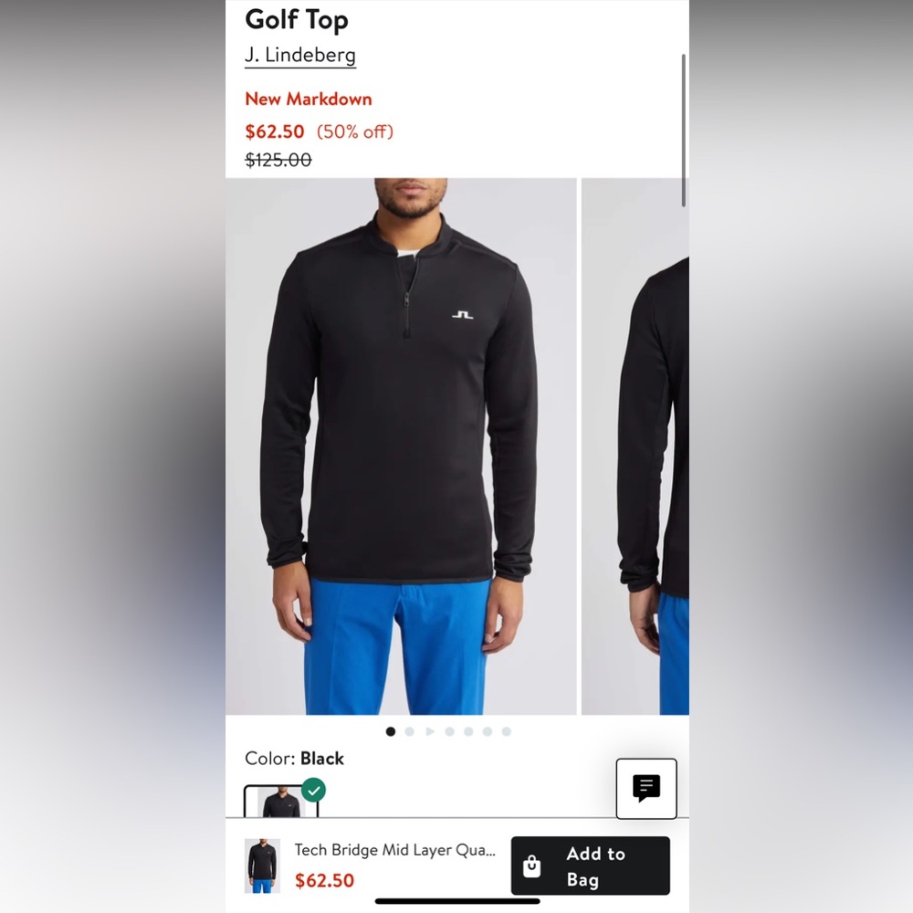 J lindeberg top